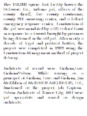 Text Box: This 150,000 square foot facility houses the Delaware Co., Indiana jail, offices of the county sheriff, five county courtrooms, county 911 answering center, and a federal emergency response center.  Construction of the jail was mandated by a US Federal Court in response to a lawsuit brought by prisoners being detained in the old jail.  After nearly a decade of legal and political battles, the project was completed in 1989 using the Construction Management method of project delivery.
Architects of record were Graham,Love Graham/Polson.  While serving as a principal at Graham, Love and Graham, Jim McKibben of McKIBBEN ARCHITECTS, LLC, functioned as the project Job Captain.  Polson Architects of Kansas City, MO were jail specialists and served as design architects.  
 
 
