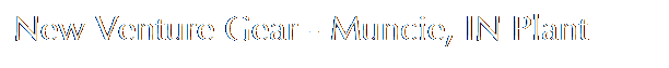 Text Box: New Venture Gear - Muncie, IN Plant
